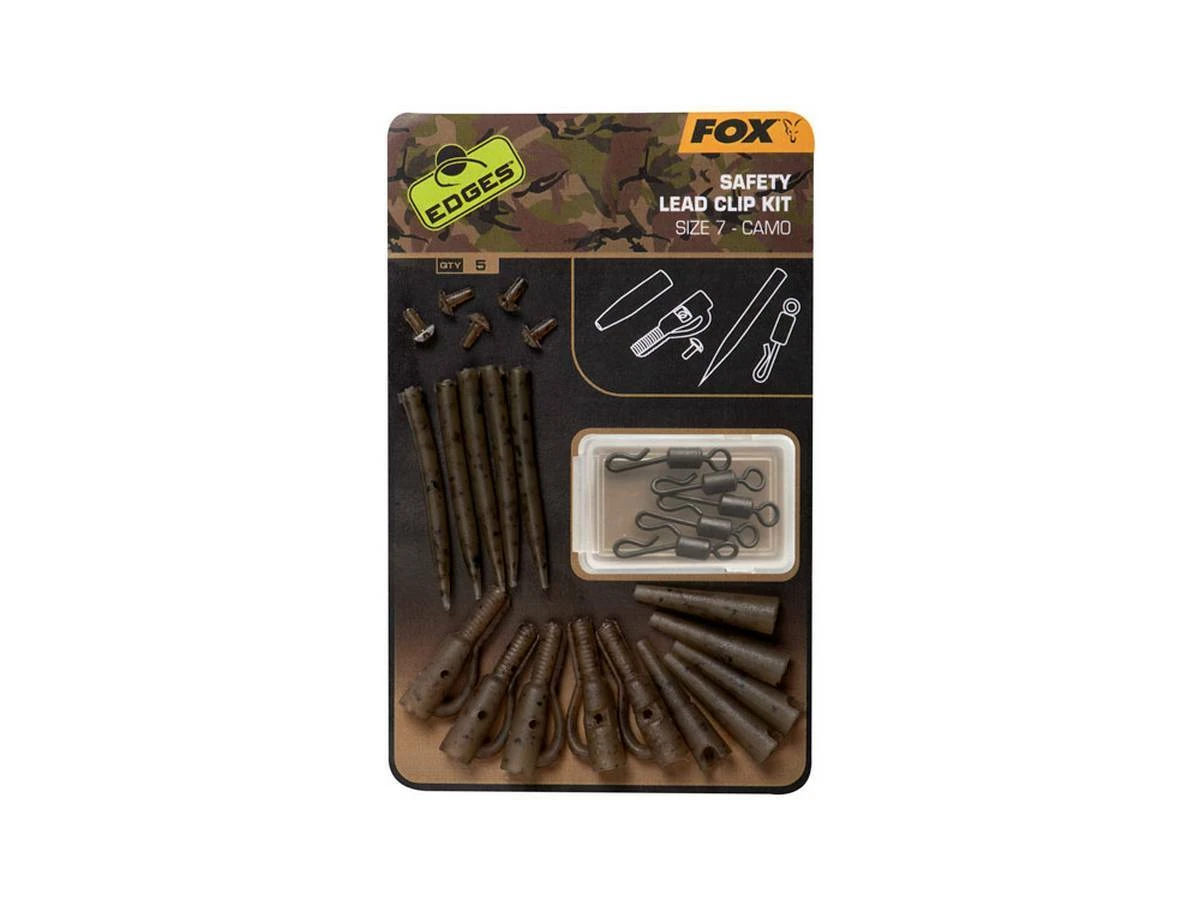 FOX Carp EDGES Camo Safety Lead Clip Kit #7