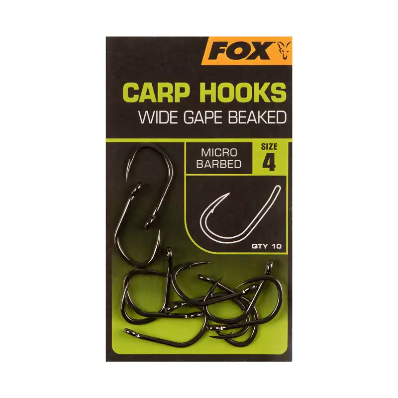 FOX Carp Carp Hooks Wide Gape Beaked #6