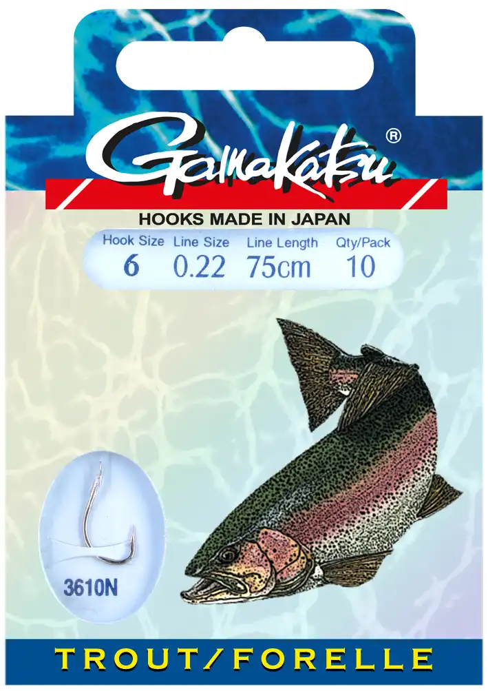 Gamakatsu Booklet Trout 3610N 75cm #6 0,22mm