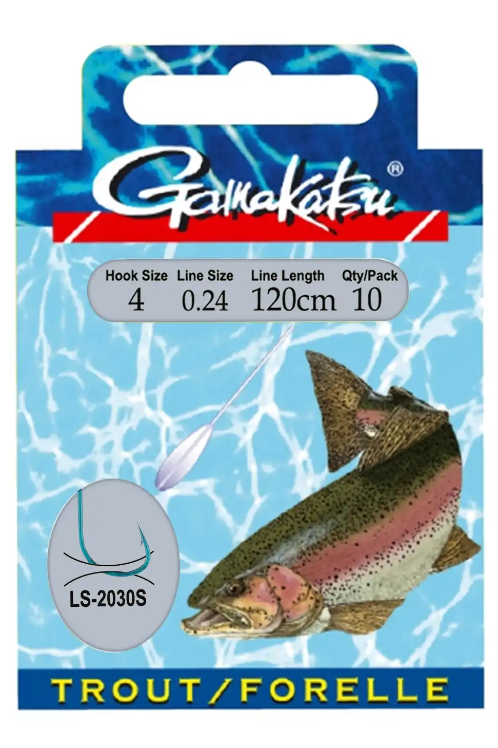 Gamakatsu Booklet Troutfloat 2030S 120cm #10 0,20mm