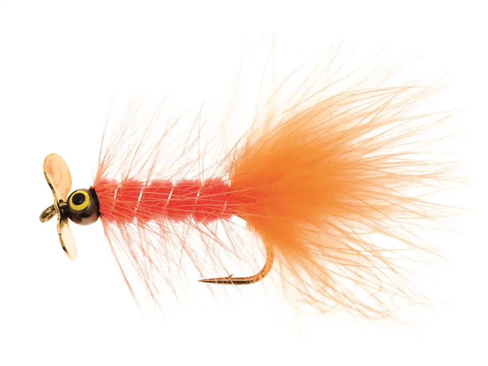 Unique Flies Dog Nobbler Propeller Flou Orange Kamasan B170 #4