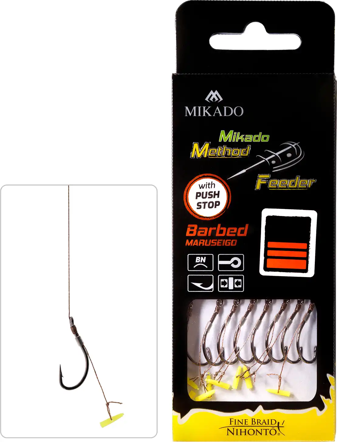 Mikado Method Feeder Rig Braid Push Stop Maruseigo #10 10cm 0,12mm