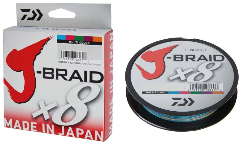 Daiwa J-Braid X8 8 multicolor 0,24mm 18kg