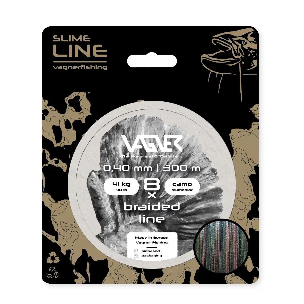 Vagner Braided Line 300m Camo Multicolor 0,40mm 41kg