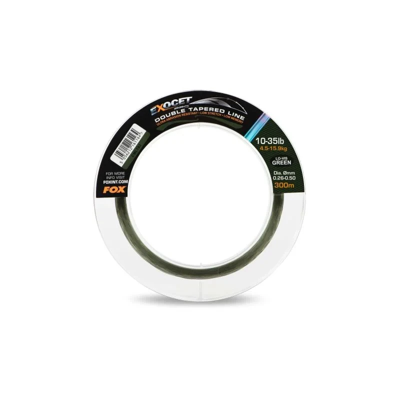 FOX Carp Exocet Pro Double Tapered Mainline 300m Low Vis Green 0,26-0,50mm