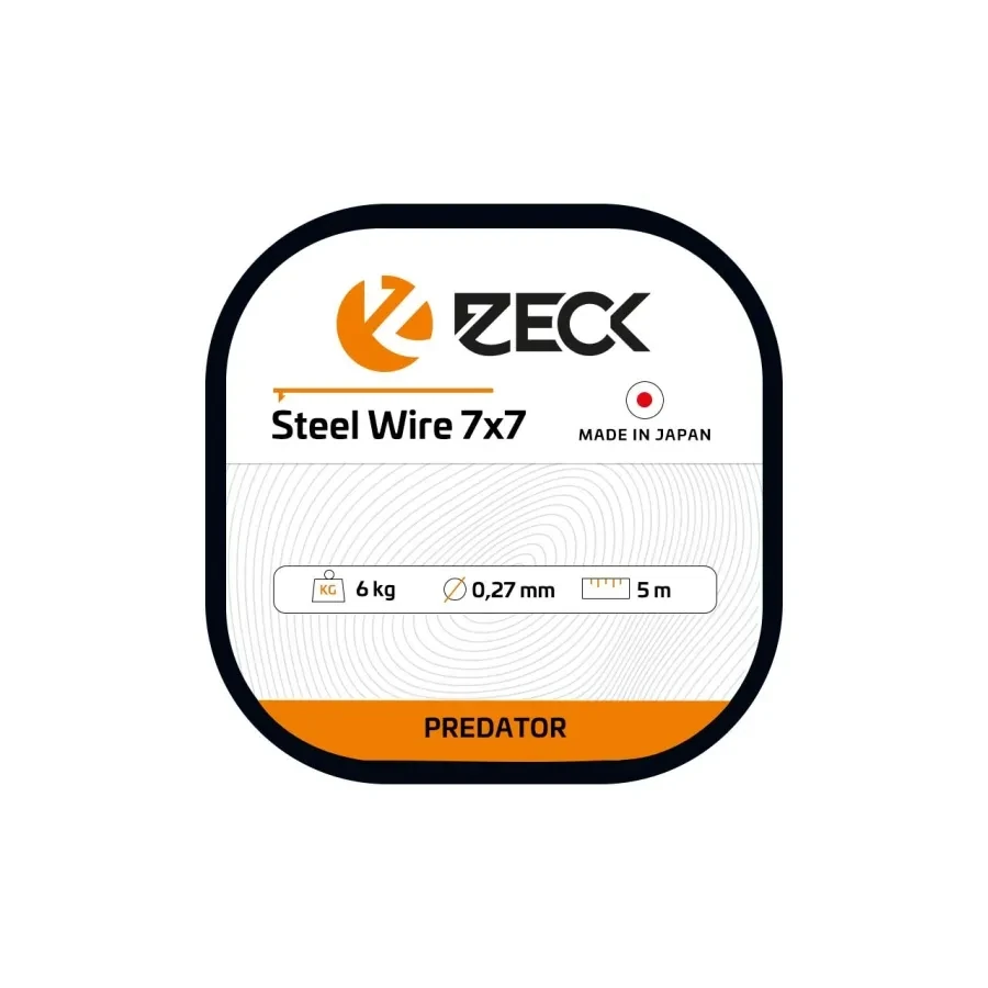 Zeck Steel Wire 7x7 5m Braun 0,27mm 6kg