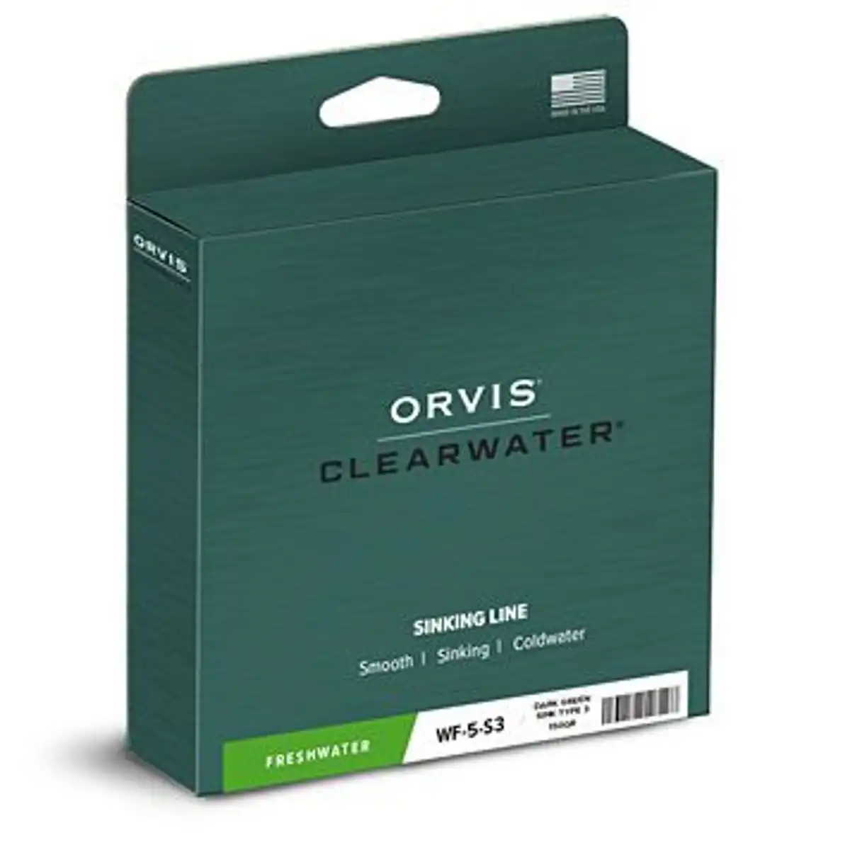 Orvis Clearwater Sink 3 #5 sinkend WF Dark Green