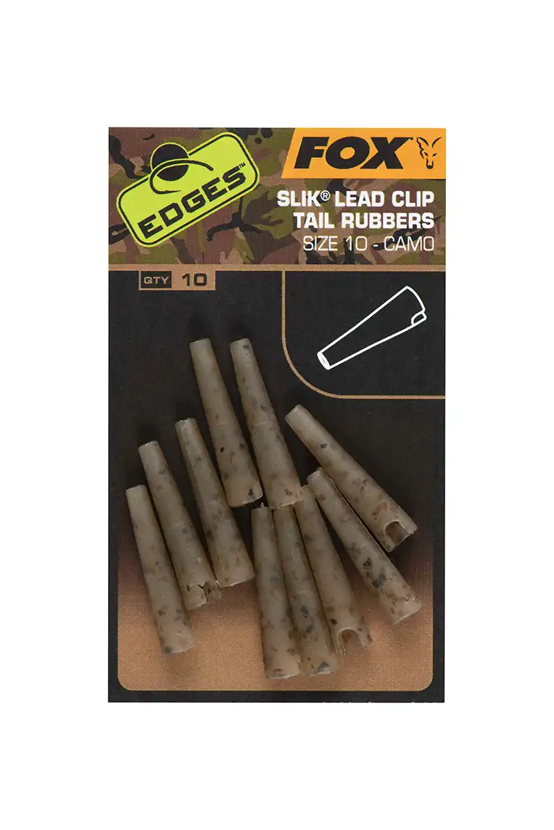 FOX Carp EDGES Camo Slik Lead Clip Tail Rubber #10