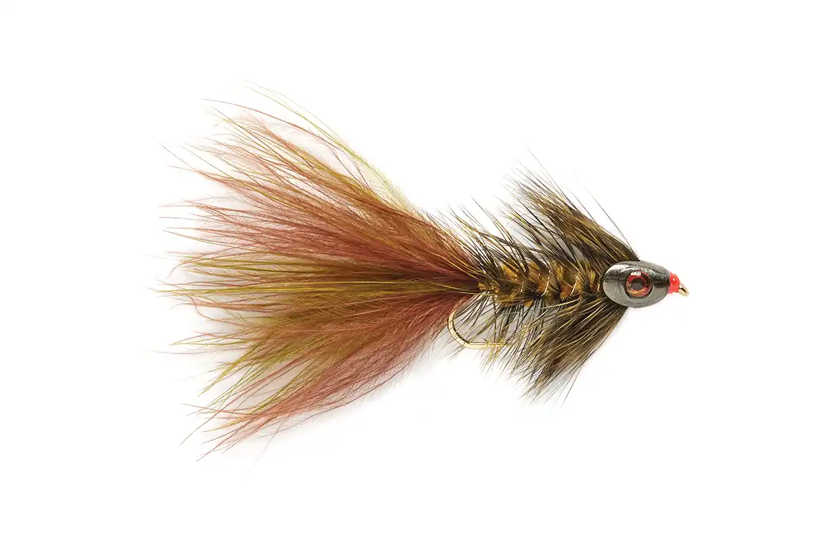 Fulling Mill Woolly Bugger Skullhead #6 Grizzly
