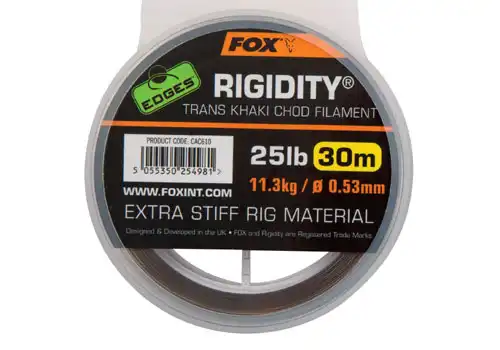 FOX Carp EDGES Rigidity 30m Trans Khaki 0,53mm 25lb