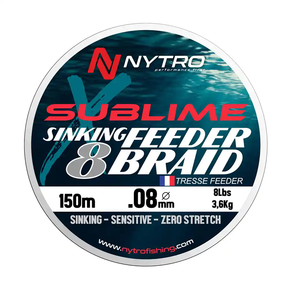 Nytro Sublime X8 Sinking Feeder Braid 8 150m Dark Brown 0,10mm 4,5kg