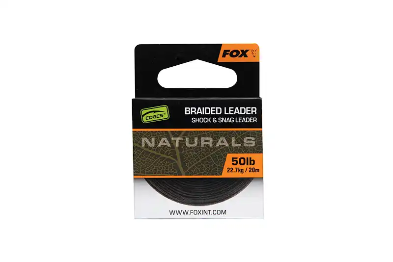 FOX Carp EDGES Naturals Braided Leader 20m Green 50lb