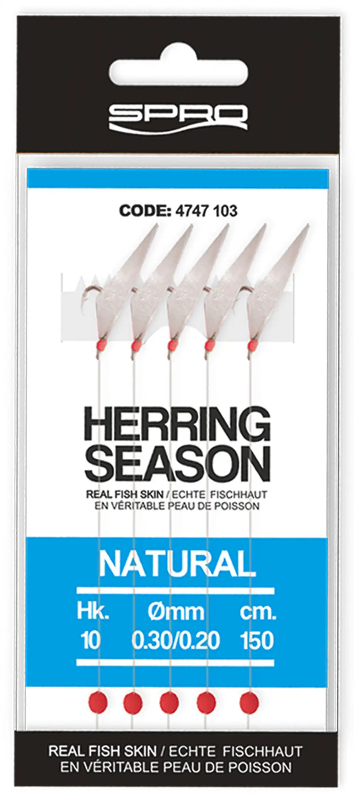 Spro Herring Rig 5x10 1,5m Natural