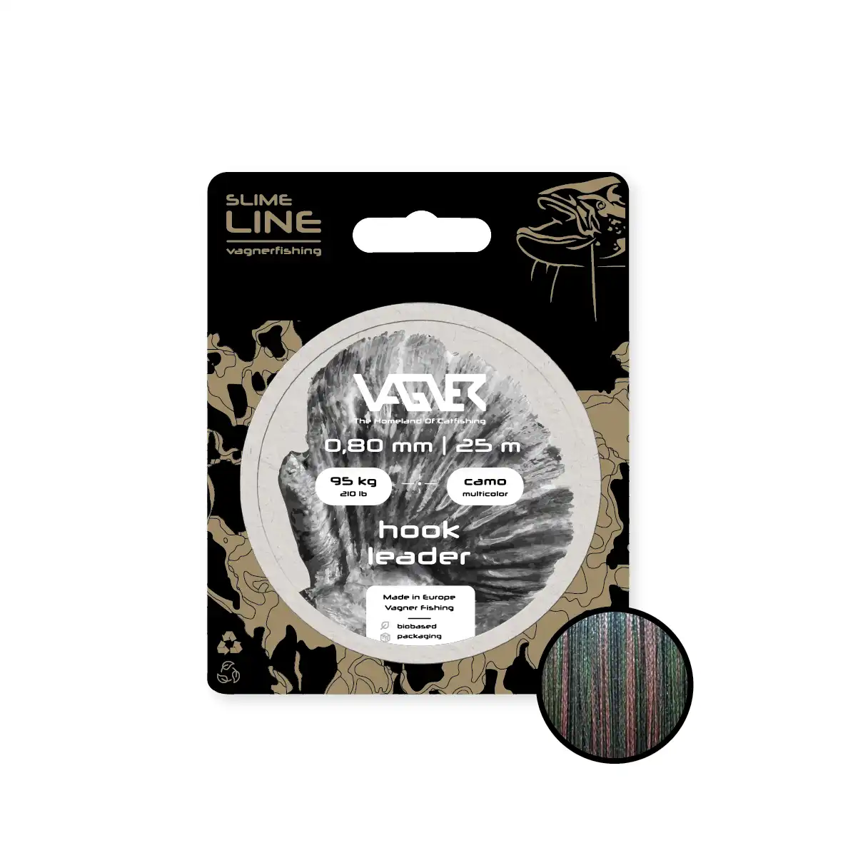 Vagner Hook Leader 25m Camo Multicolor 0,8mm 95kg