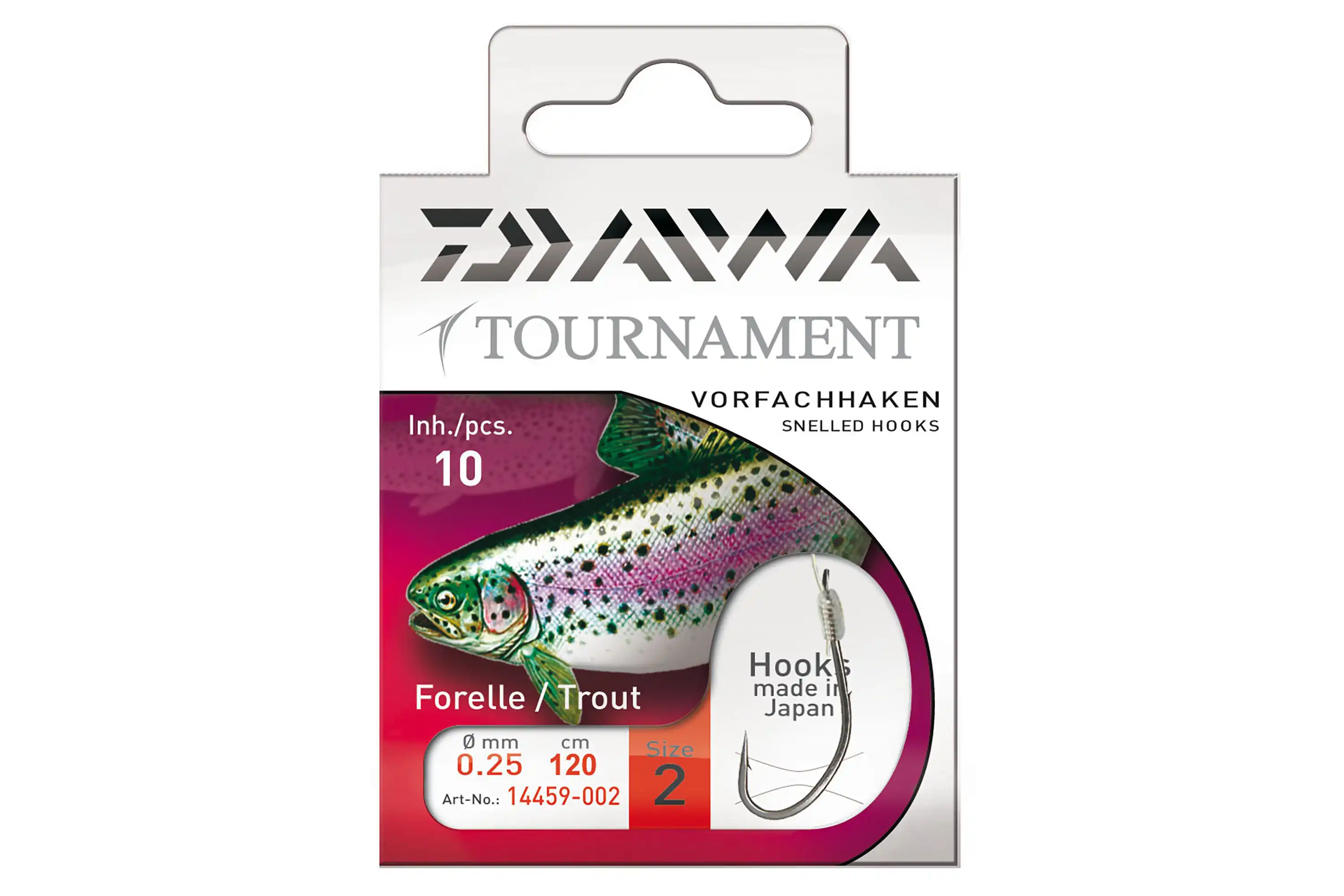 Daiwa Tournament Forellenhaken #10 120cm 0,18mm