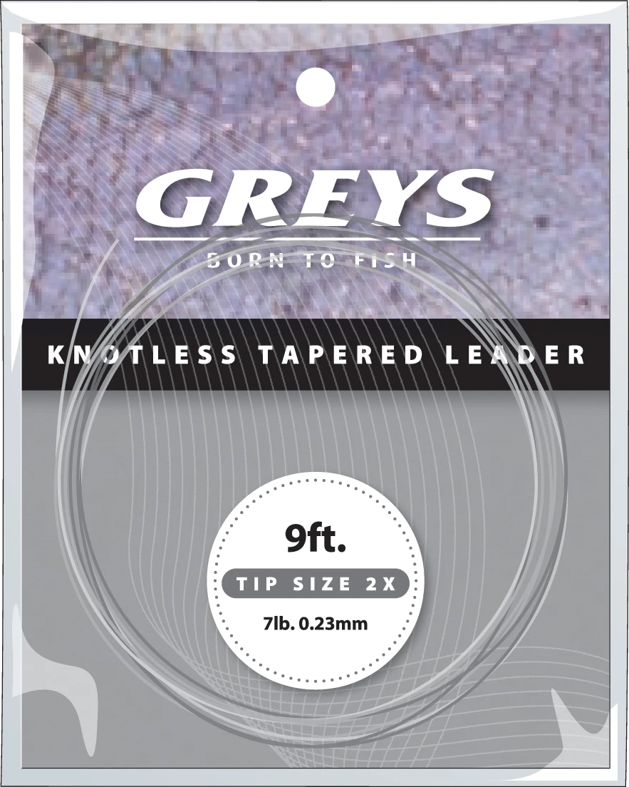 Greys Knotenlos verjüngtes Vorfach 4X 0,18mm 2,74m