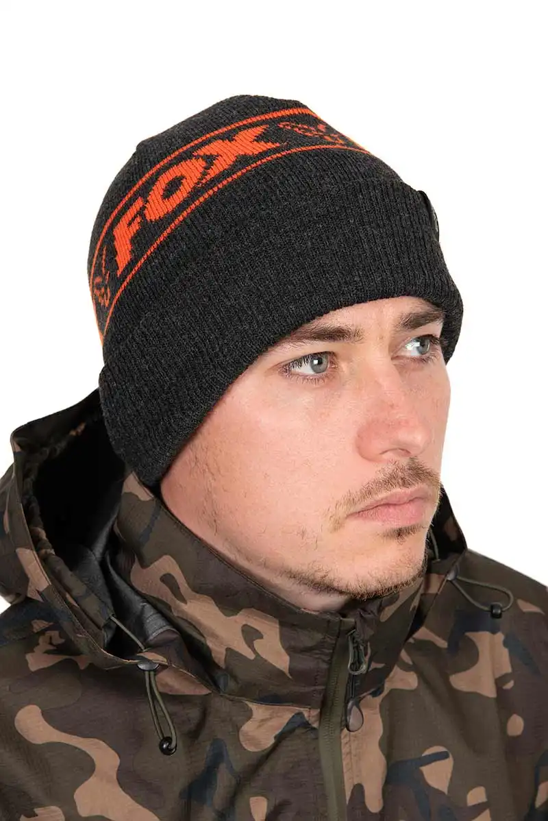 FOX Carp Collection Beanie Hat Black/Orange