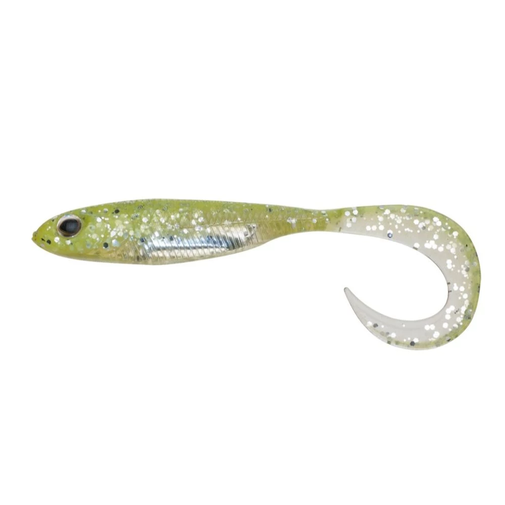 Fish Arrow Flash J Grub 3'' Glow Chart Silver