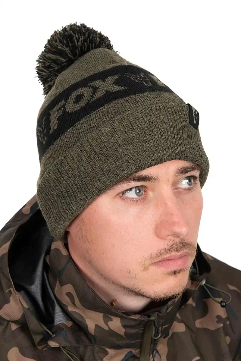 FOX Carp Collection Bobble Hat Green/Black