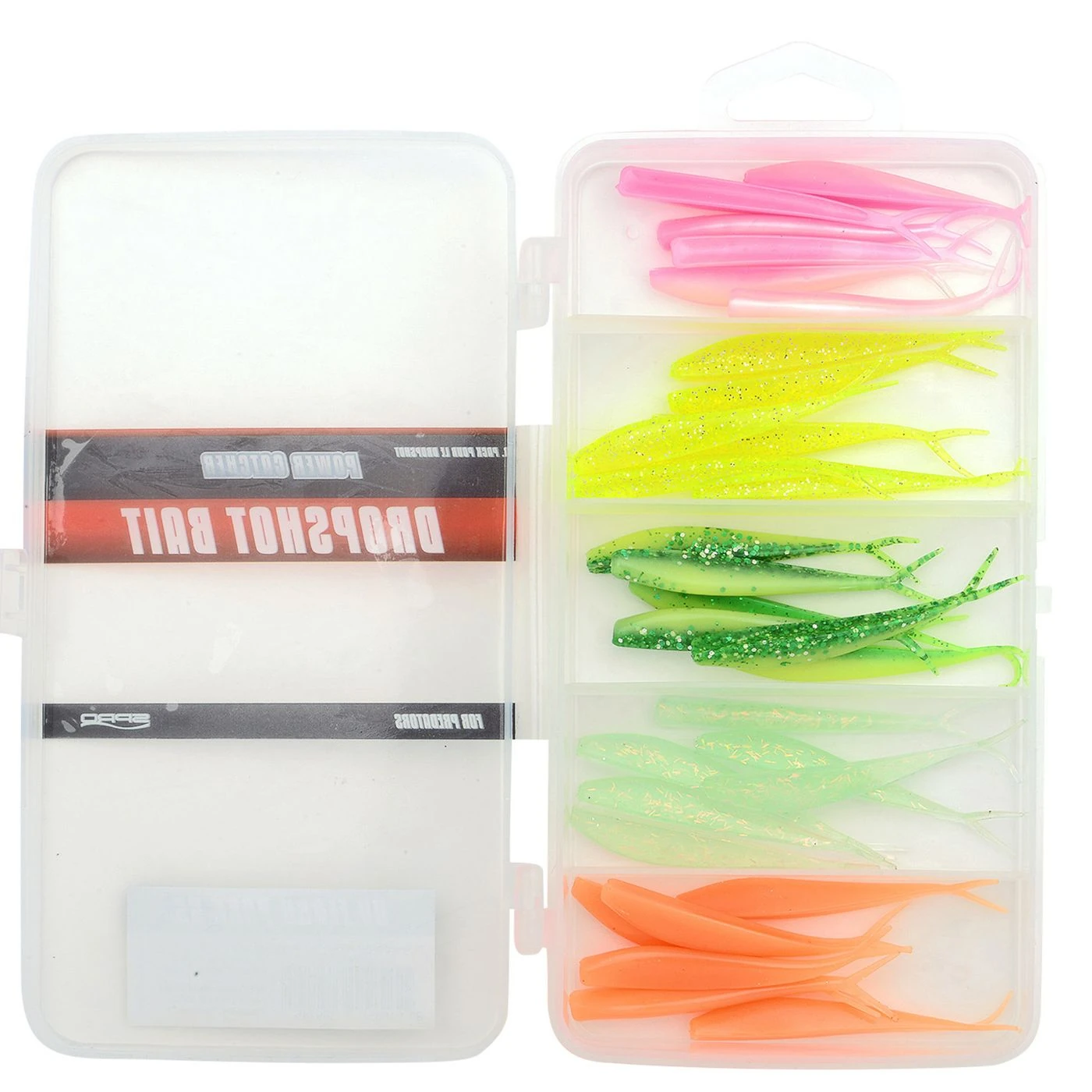 Spro Power Catcher Dropshot Bait UV Flash Pack Köderset inkl. Box 2,6" Mix