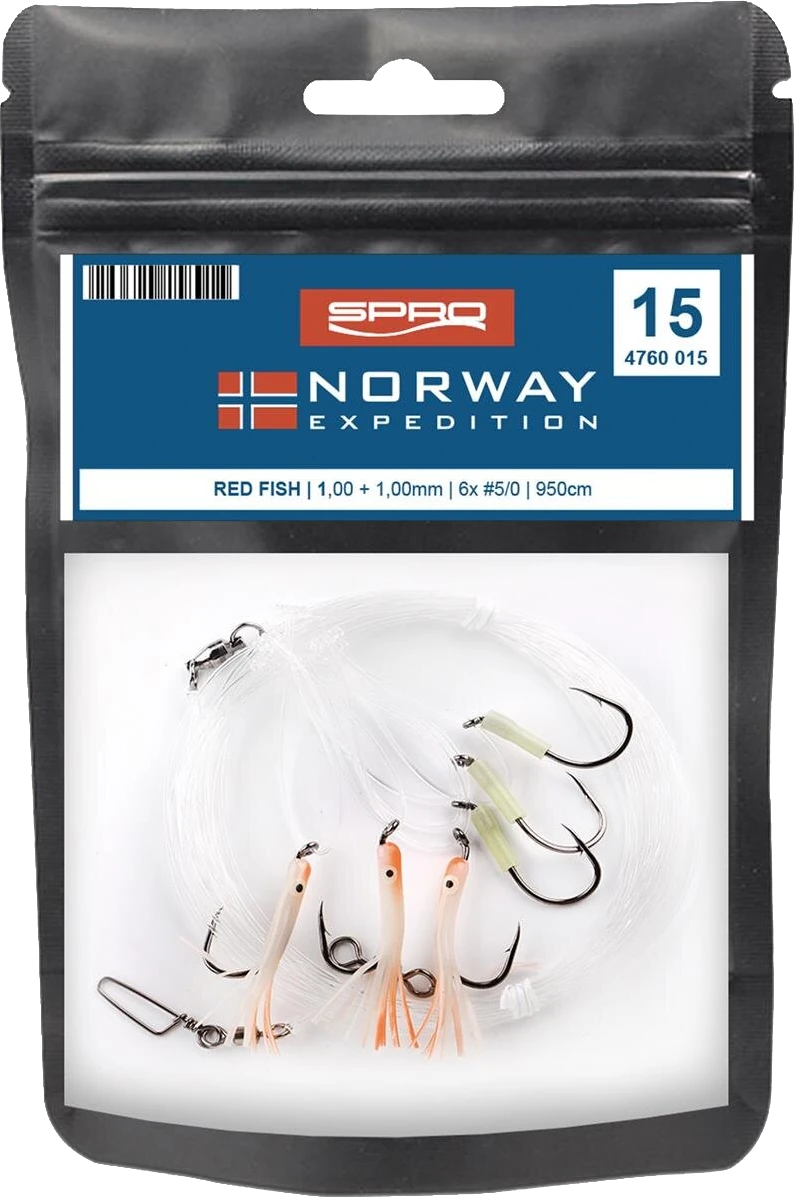Spro Norway Expedition Rig 15 Red Fish Gr.5/0 950cm 1,0mm 6 9,5m