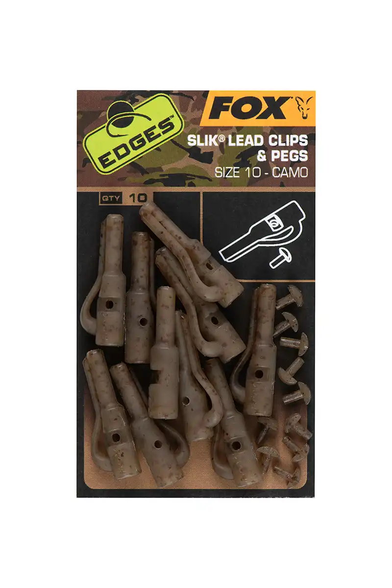 FOX Carp EDGES Camo Slik Lead Clip & Pegs #10