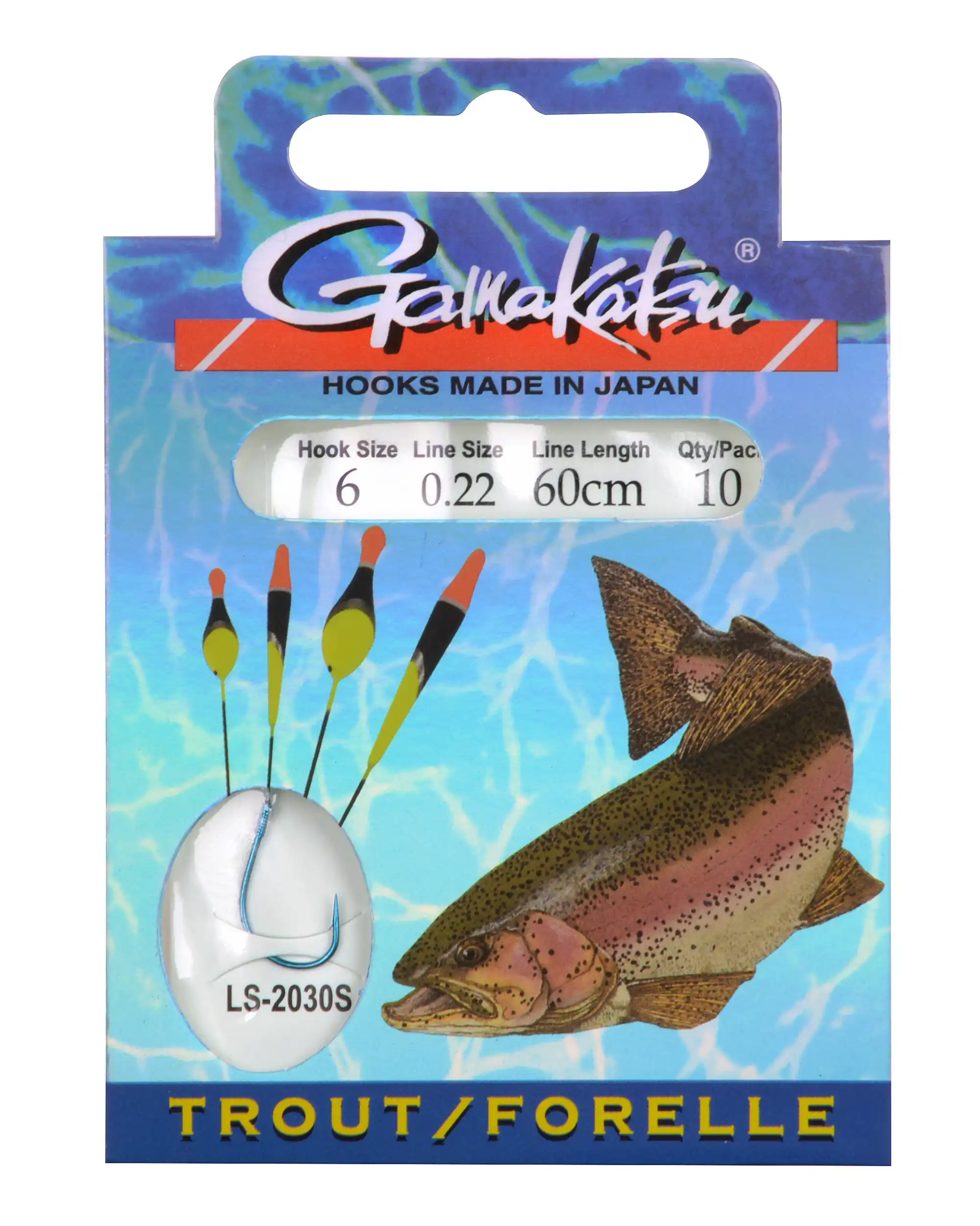 Gamakatsu Booklet Troutfloat 2030S 60cm #4 0,24mm