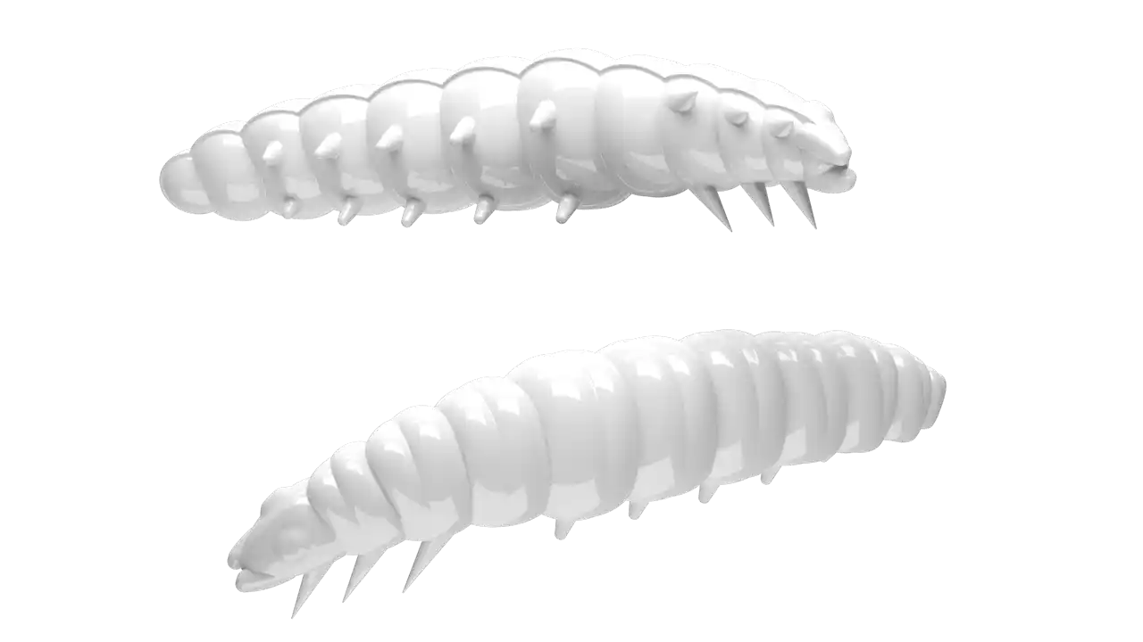 Libra Lures Larva 30 Cheese 3cm 001 - white