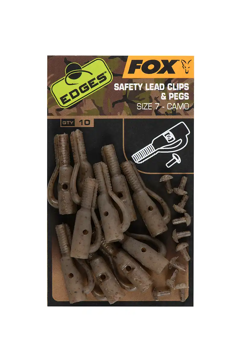 FOX Carp EDGES Camo Safety Lead Clip & Pegs #7