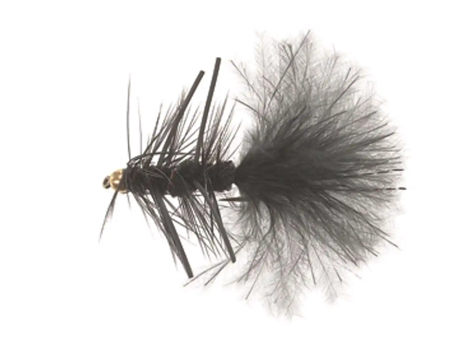 Unique Flies B.H. Rubber Leg Woolly Black Daiichi 1720 #8