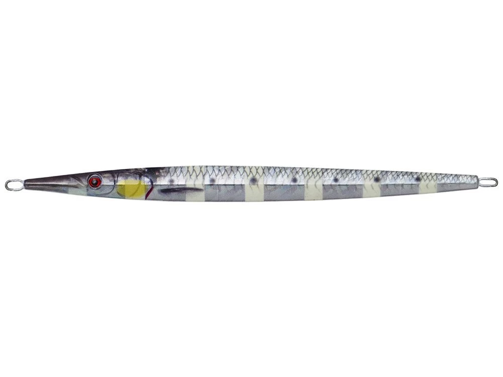 Savage Gear 3D Needle Jig 19cm 80g Glow Zebra PHP