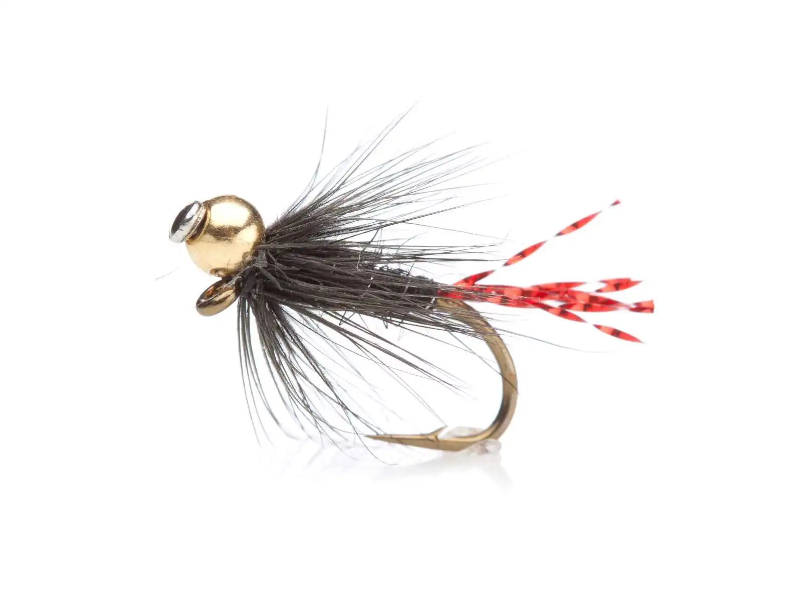 Unique Flies Flash Jig (Bh) Black Red Daiichi 1530 #12