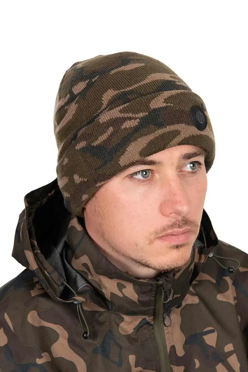 FOX Carp Camo Sherpa Tec Beanie Green/Black