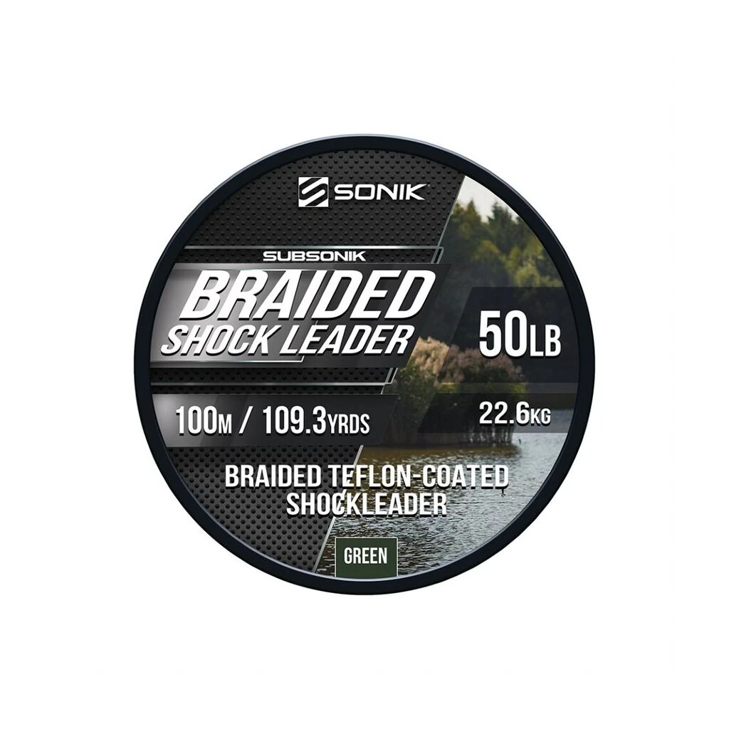 Sonik Braided Shock Leader Green