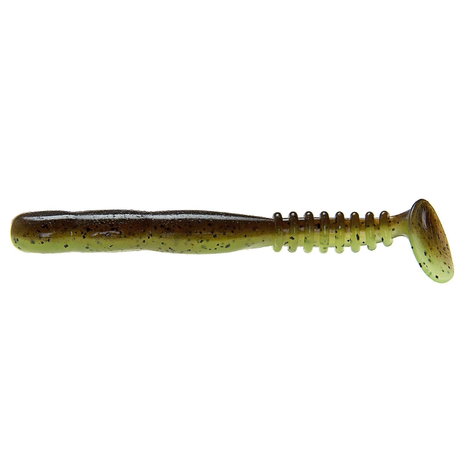 Reins FAT Rockvibe Shad 4" Green Pumpkin Chartreuse