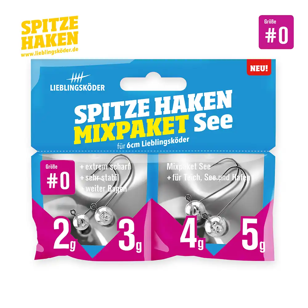 Lieblingsköder Jigköpfe Spitze Haken Mixpaket See #0