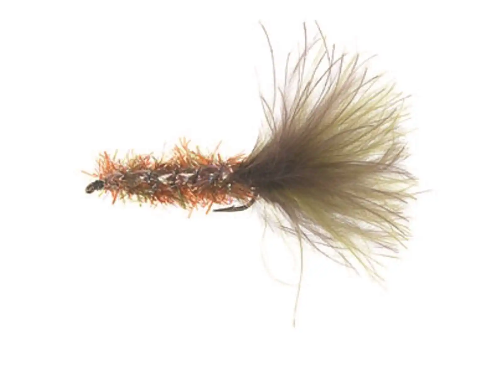 Unique Flies Børsteormen Olive/Brown Daiichi 2220 #4