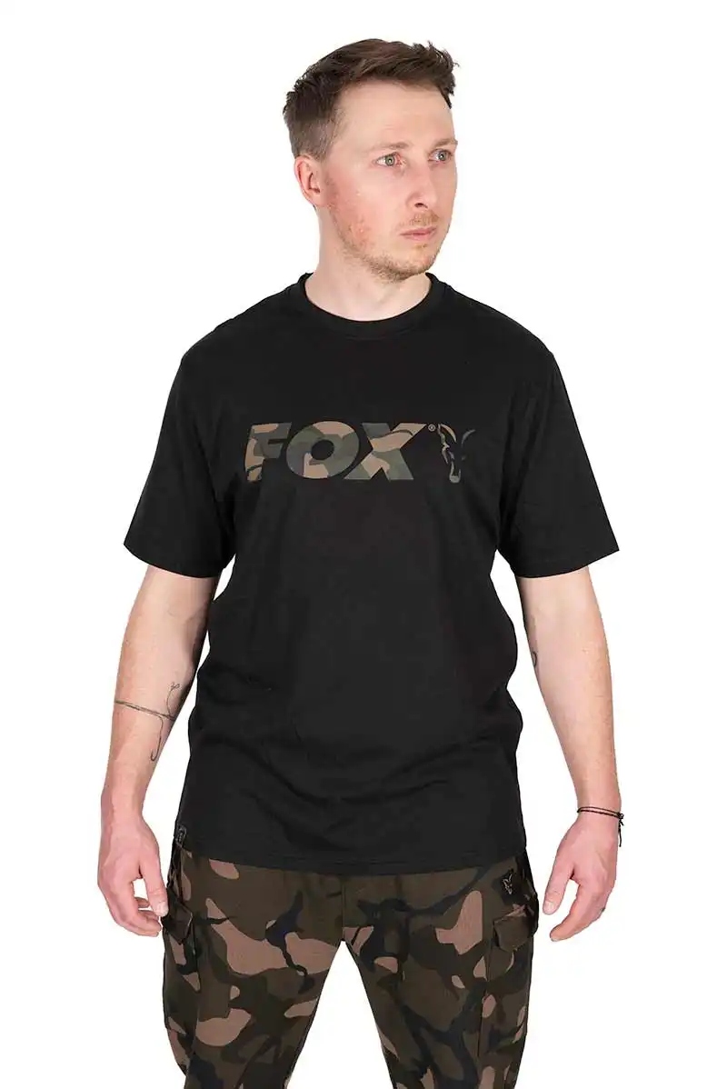 FOX Carp Logo T-Shirt Black/Camo #L