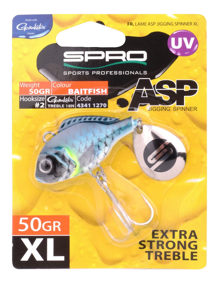 Spro ASP Jiggin Spinner UV XL 50g Baitfish