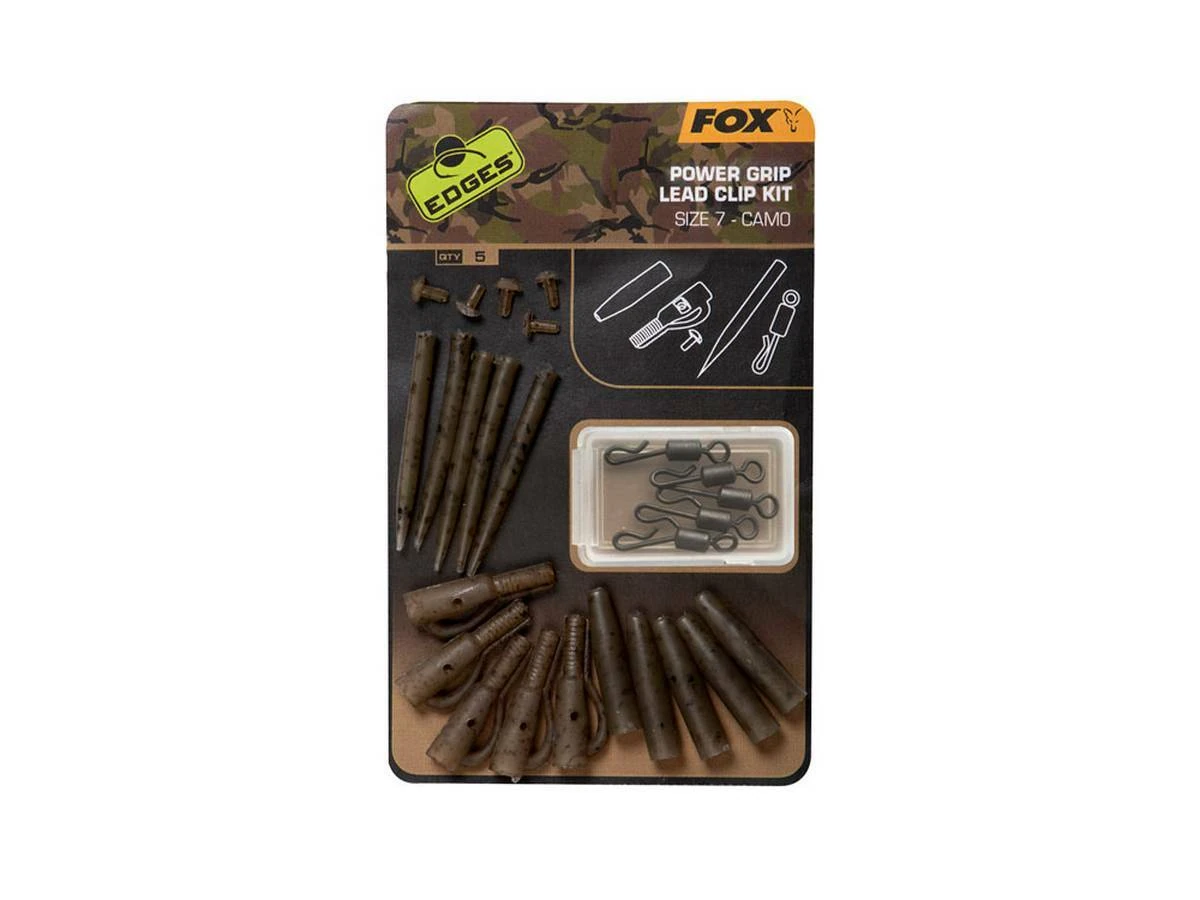 FOX Carp EDGES Camo Power Grip Lead Clip Kit #7