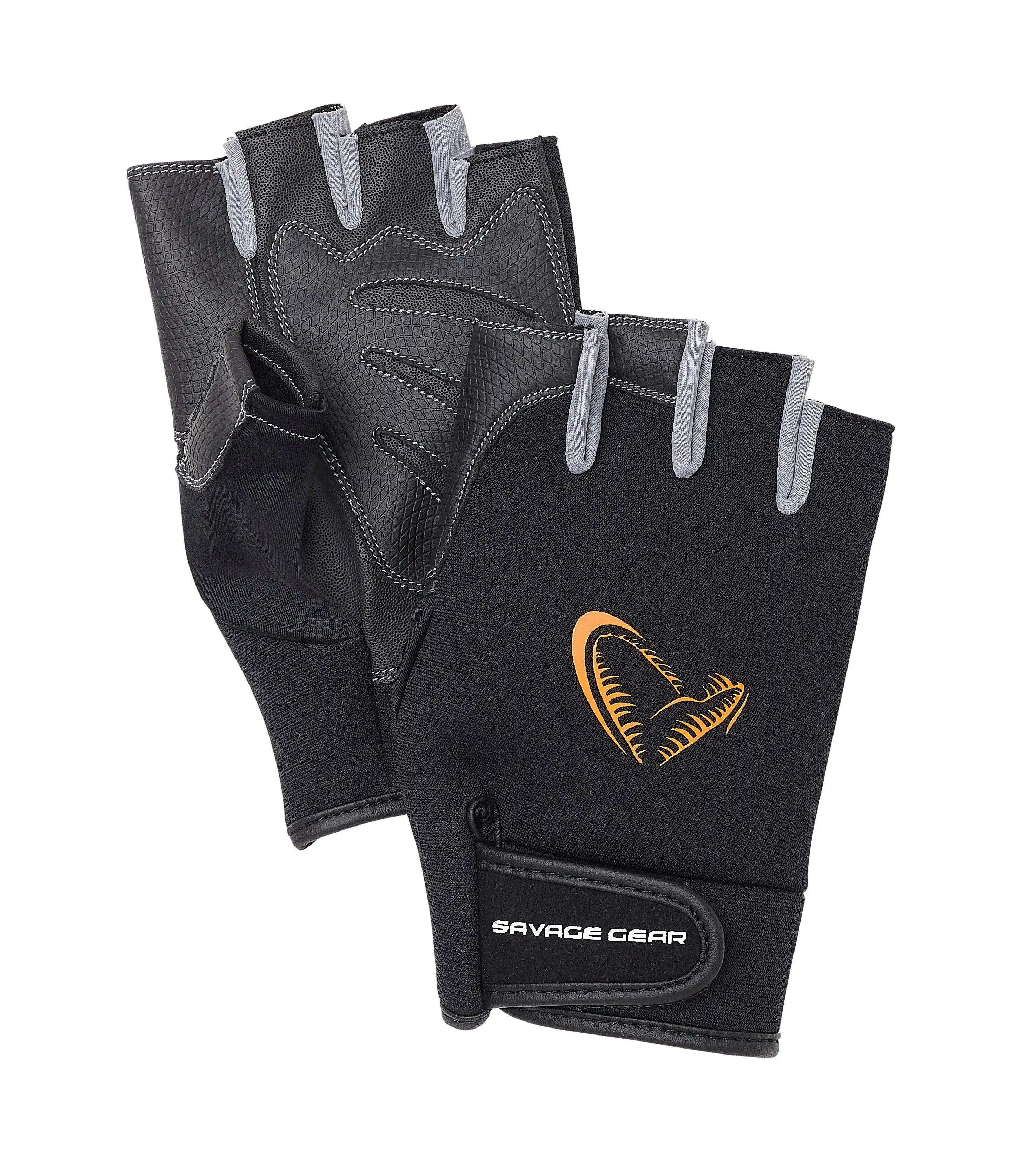 Savage Gear Neoprene Half Finger #M Black