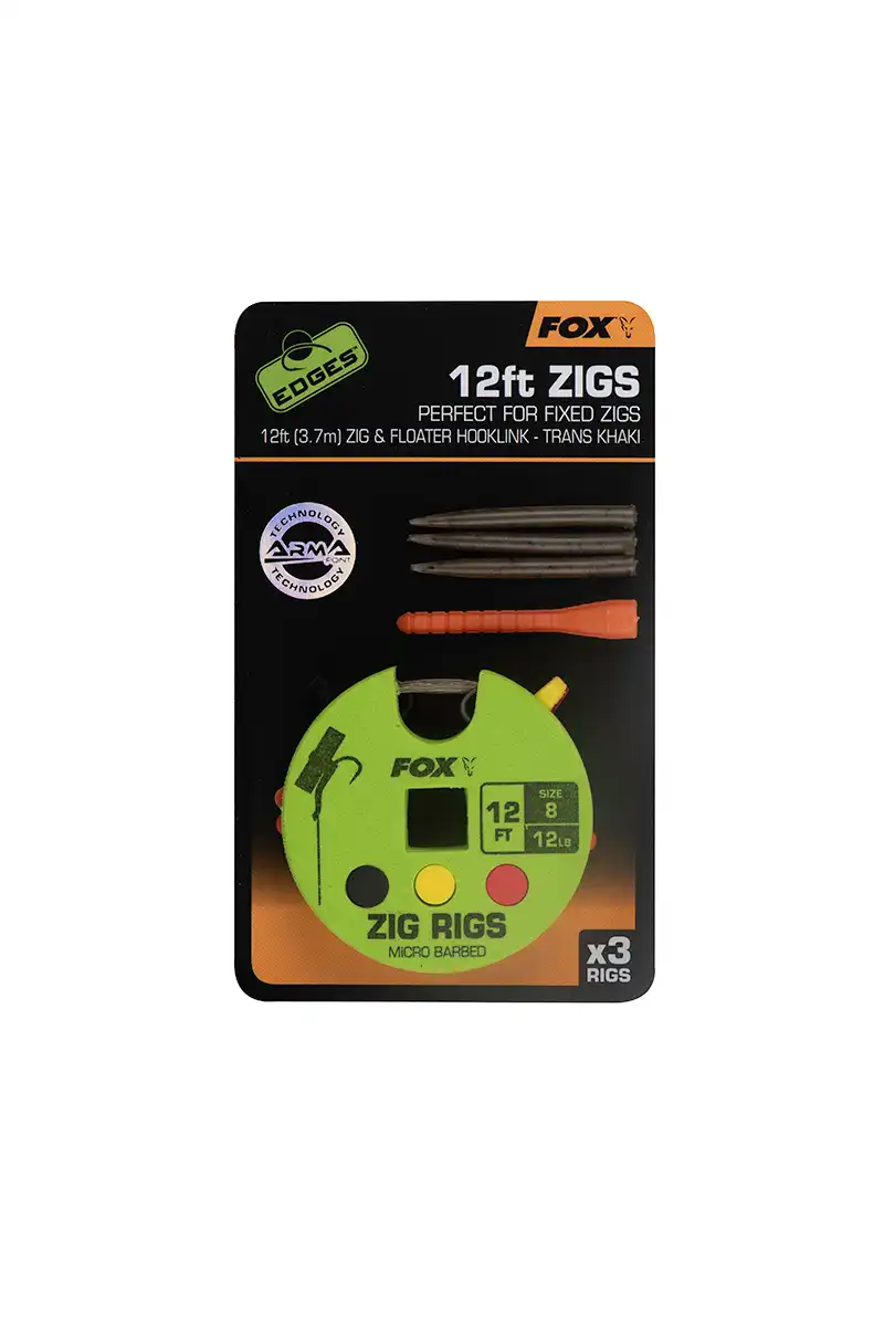 FOX Carp EDGES Zig Rigs #8 12ft