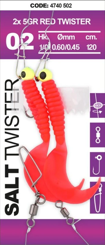 Spro Salt Twister 02 1,2m Red