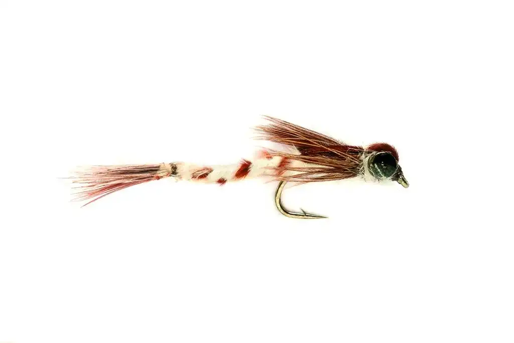 Fulling Mill Living Damsel Mayfly Weighted #10 Red Beige