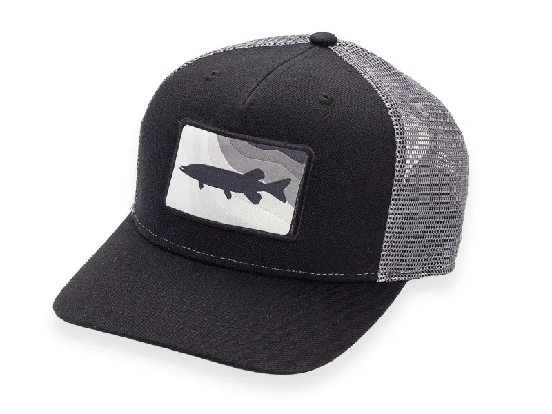 Camo-Tackle Cap Hecht Schwarz Dunkelgrau