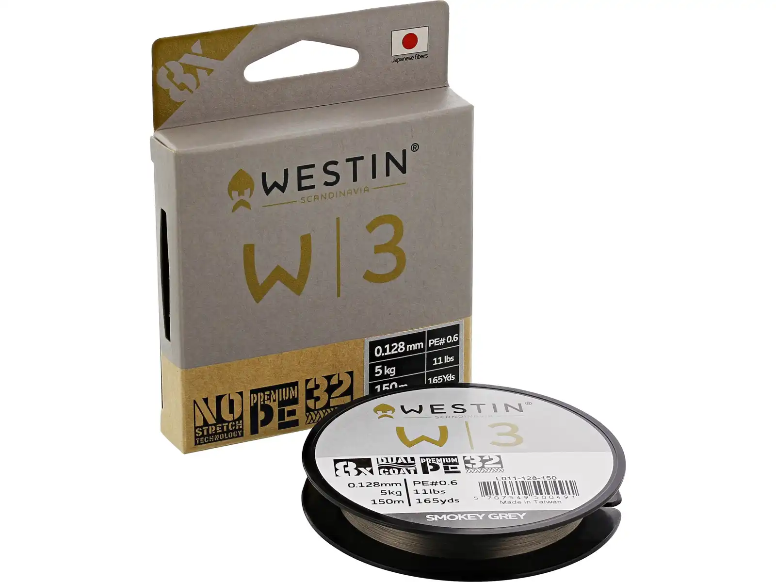 Westin W3 8 Braid Smokey Grey 150m 0,15mm 6,1kg