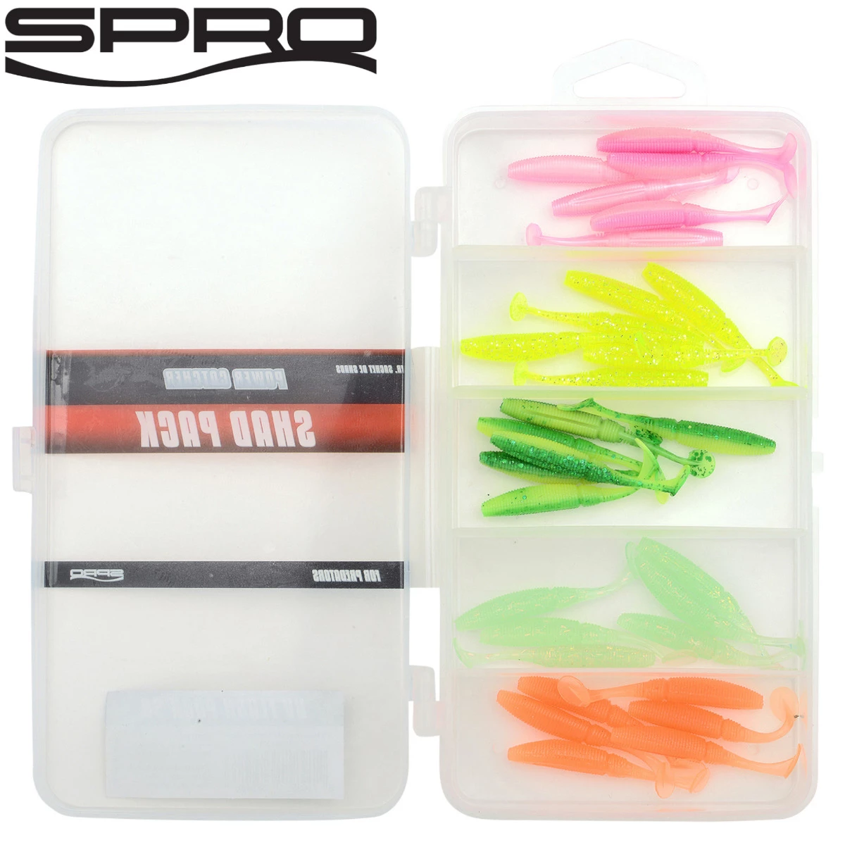 Spro Power Catcher Shad Pack Natural Pack Köderset inkl. Box 5cm Mixed