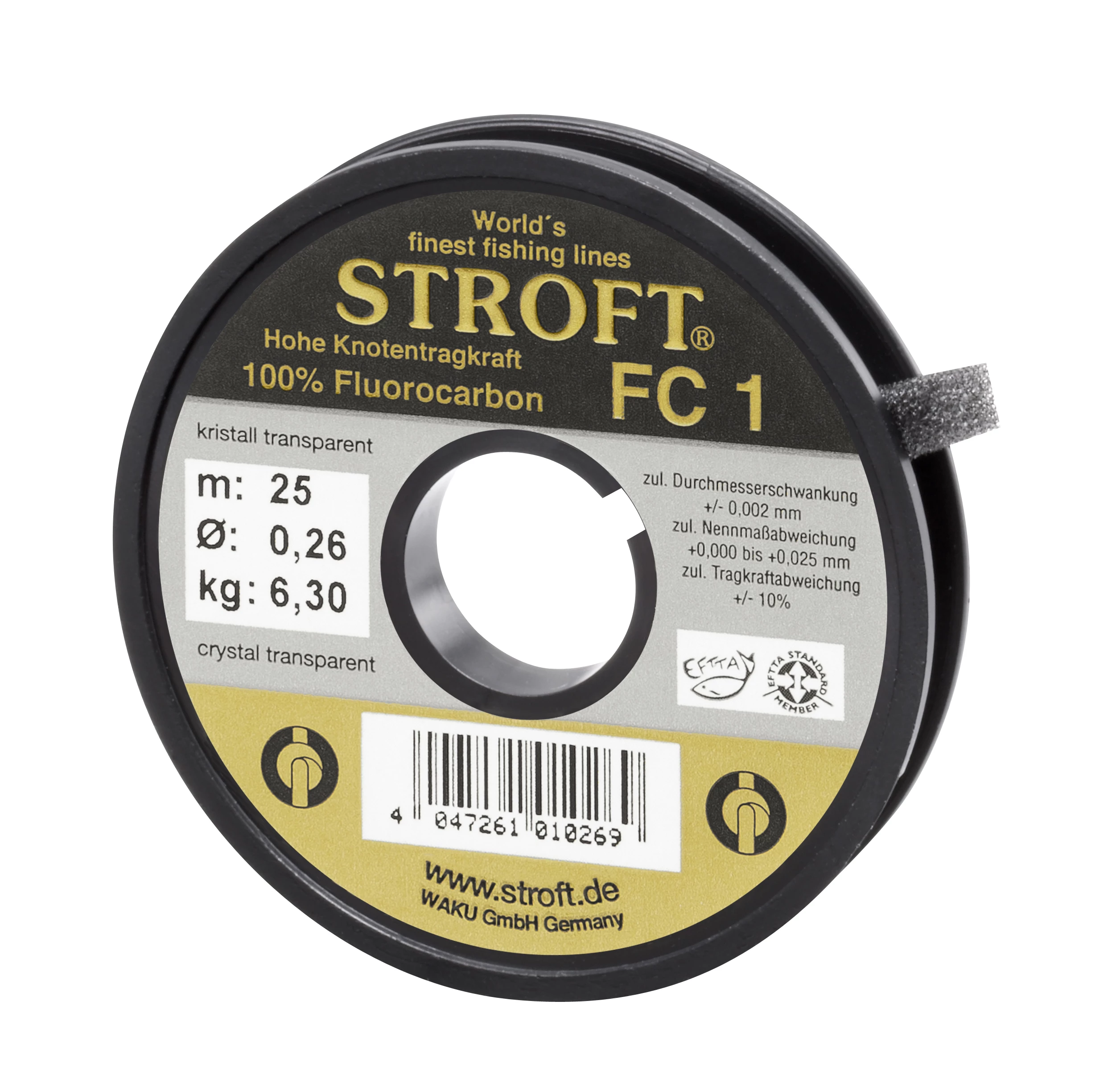 Stroft FC1 Fluorocarbon 25m Clear 0,12mm 1,5kg