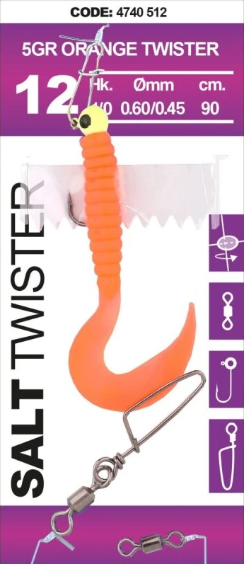 Spro Salt Twister 12 0,9m Orange